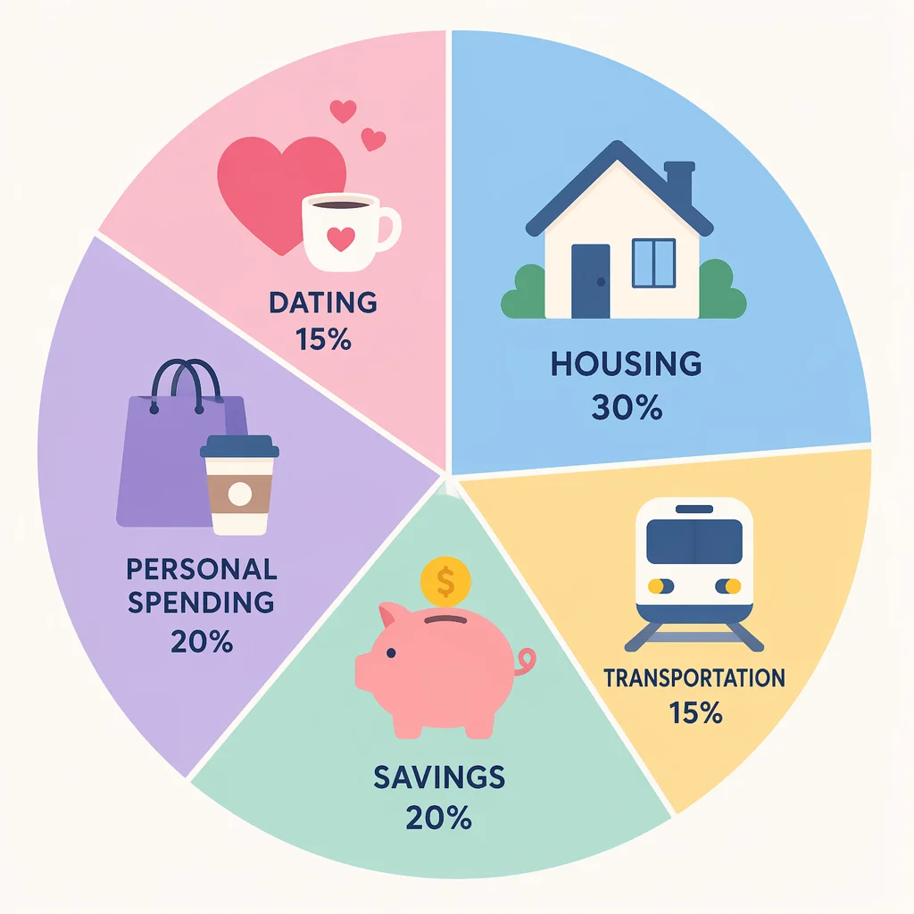 Flat vector illustration - polyamory financial planning