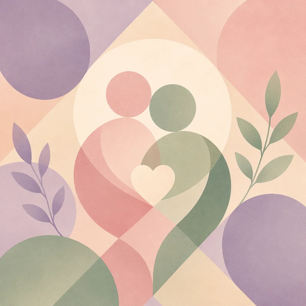 Abstract geometric pattern representing trust and connection in cuckold dating