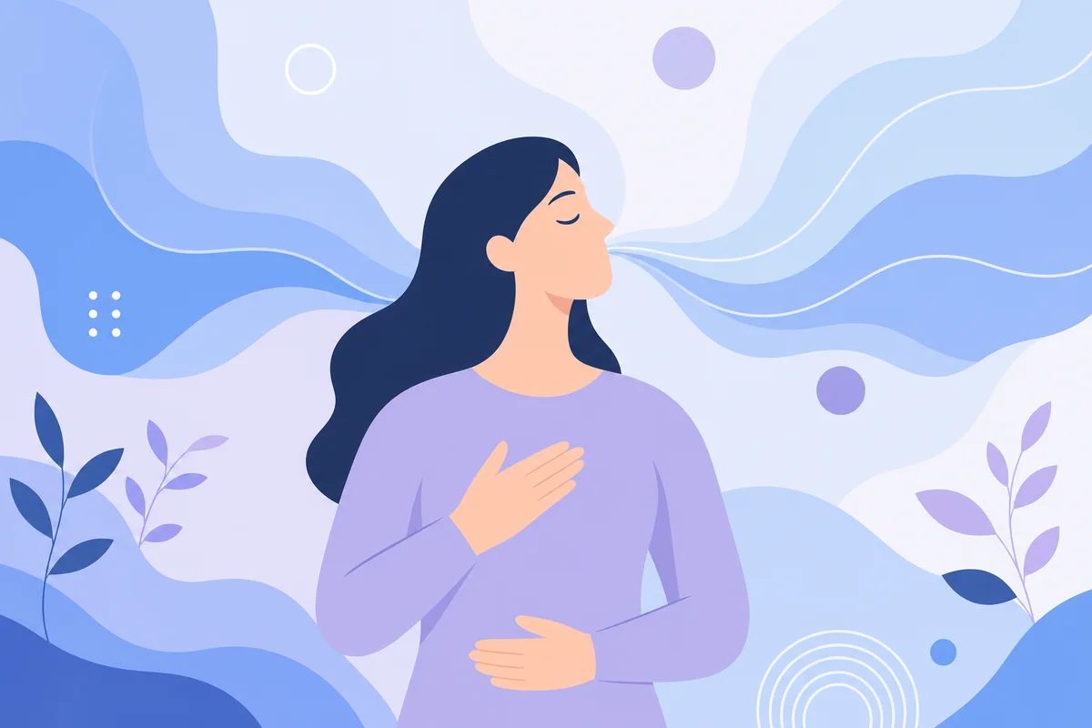 Two abstract figures embracing with glowing thread reconnecting their hearts, amber and rose flat vector