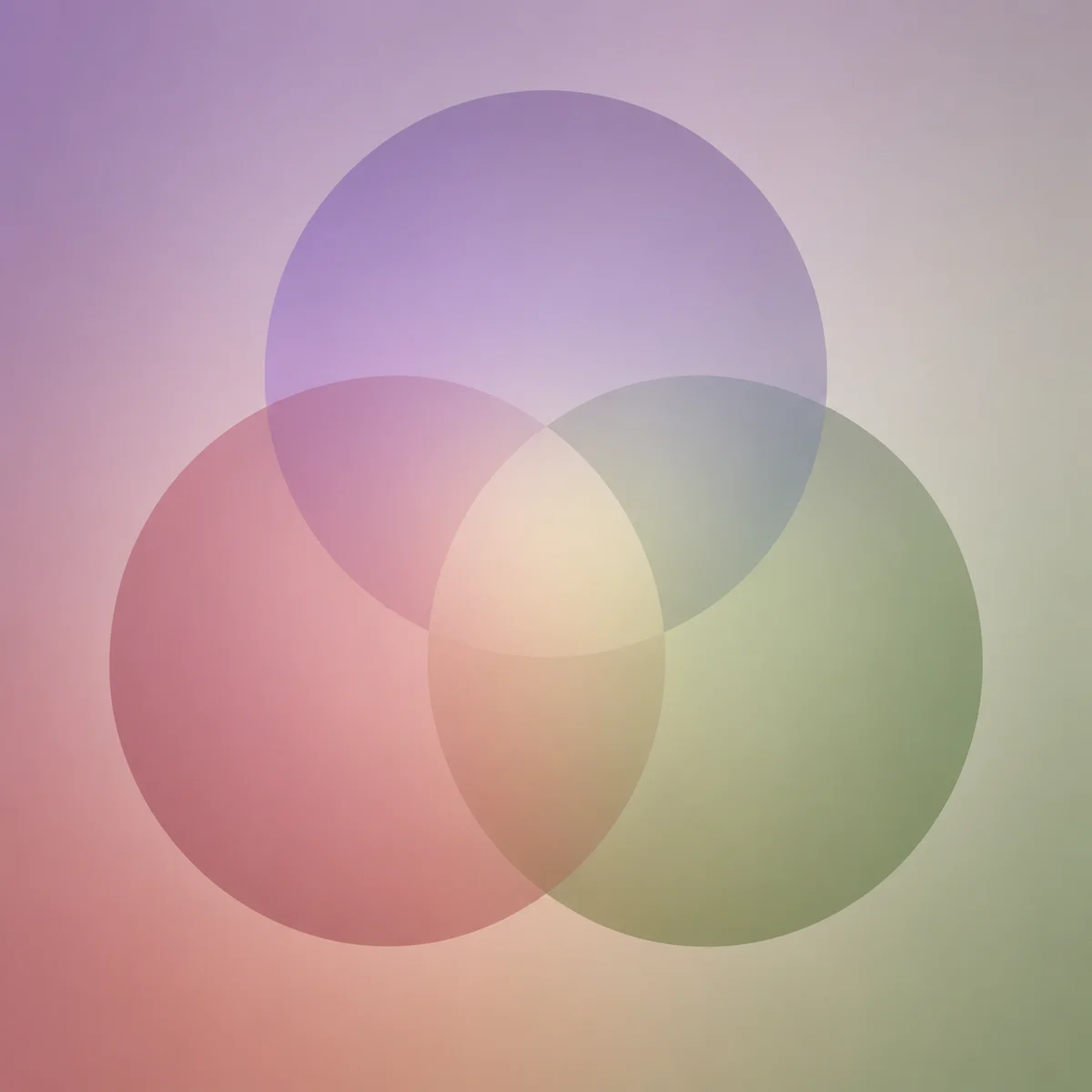 Gradient abstract art representing balanced triad dynamics in unicorn dating