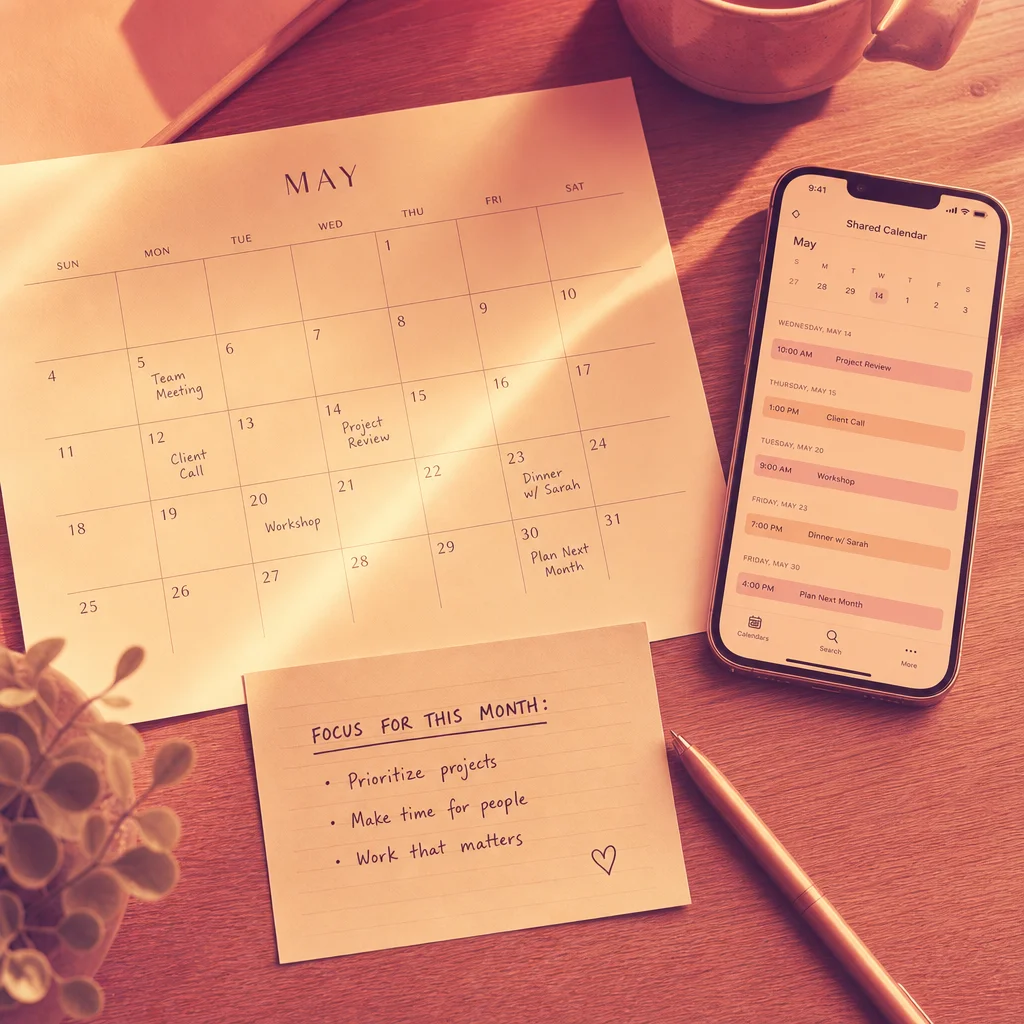 Using shared calendars and intentional planning to balance polyamory relationships during NRE