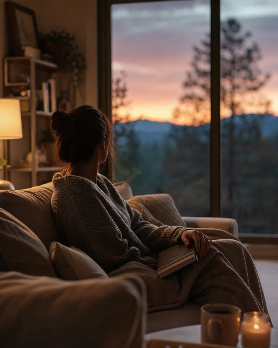 Person sitting alone in softly-lit room experiencing emotional exhaustion from ENM dating
