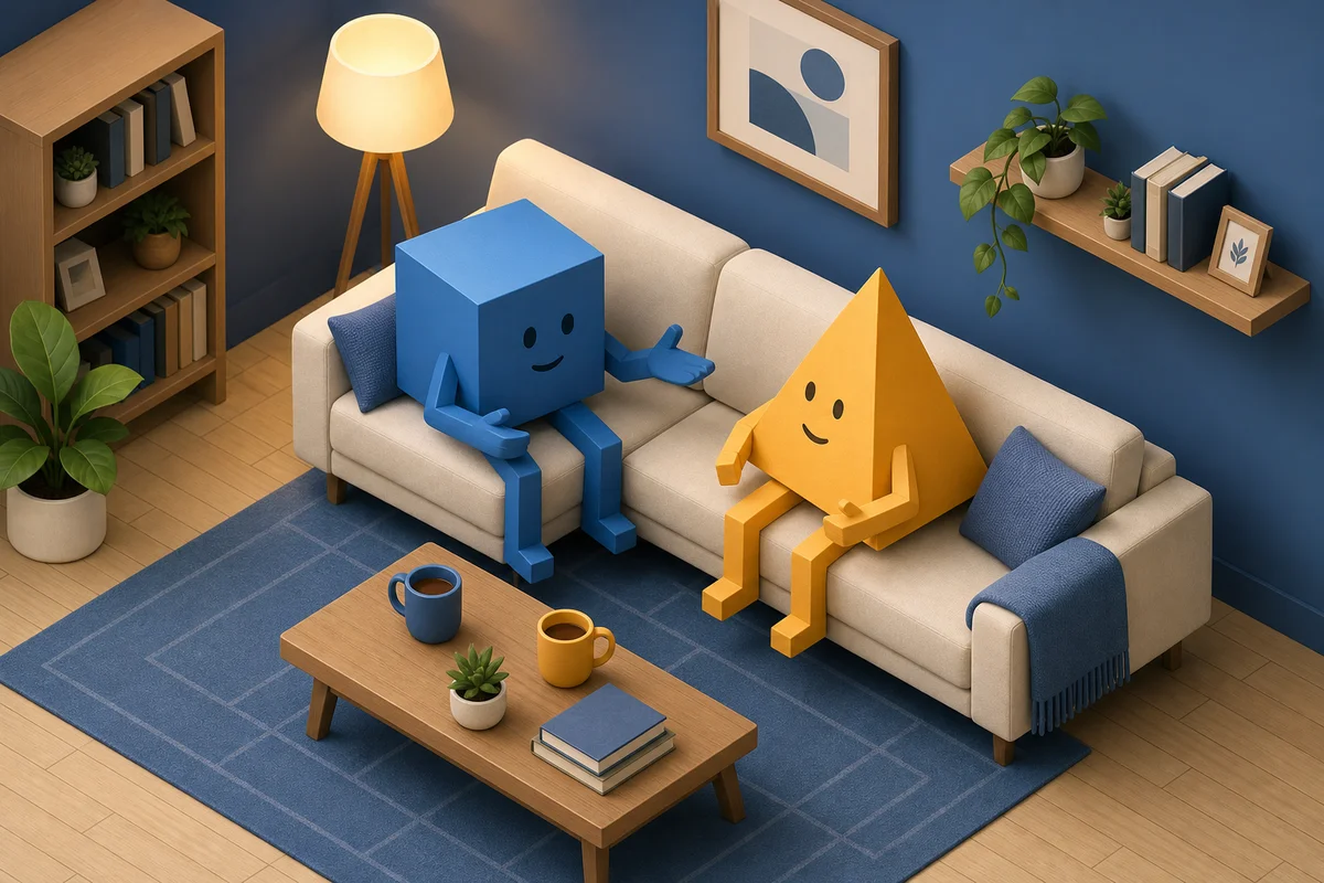 Two partners having an open, relaxed conversation at home about their relationship boundaries