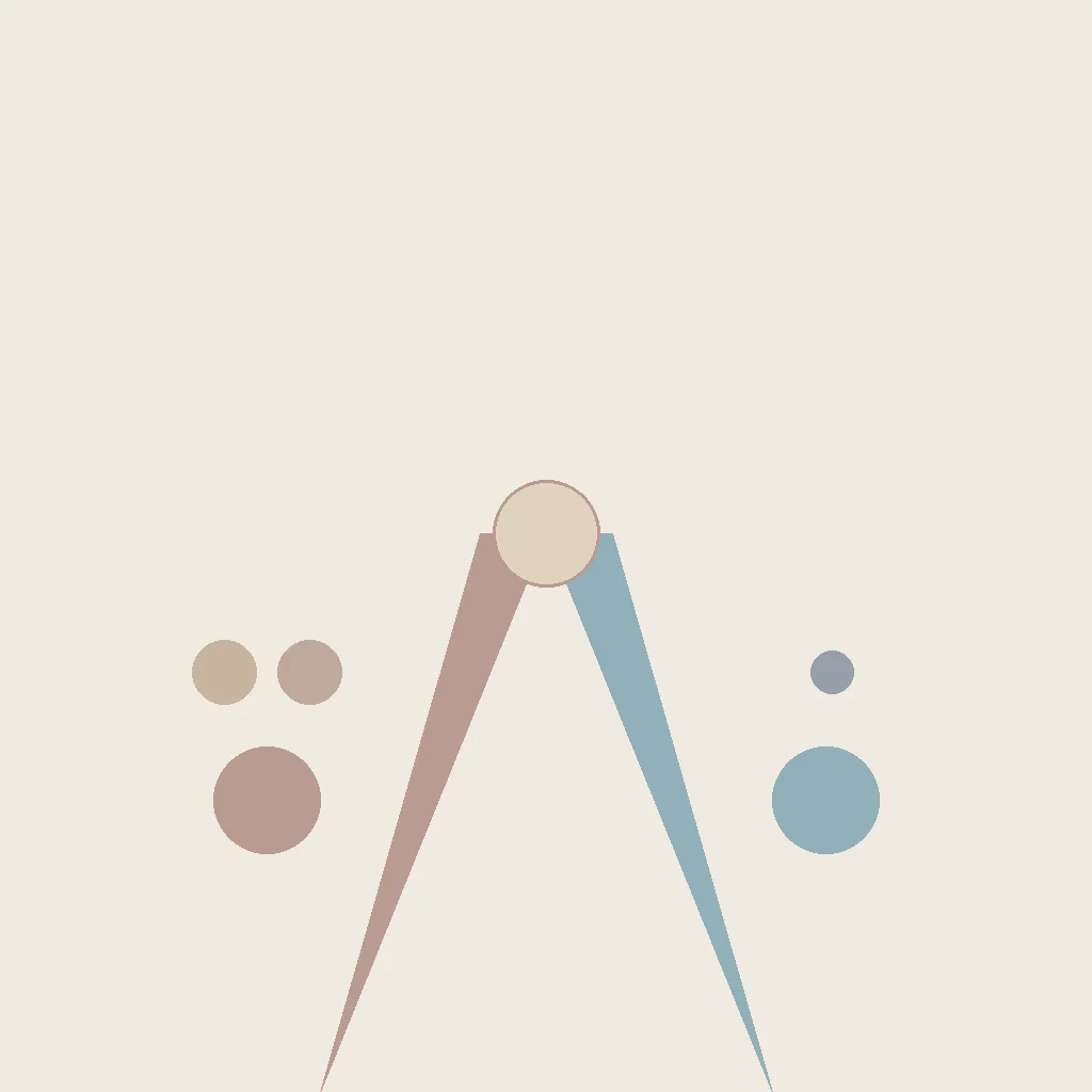 Flat vector illustration of a decision crossroads with two diverging paths