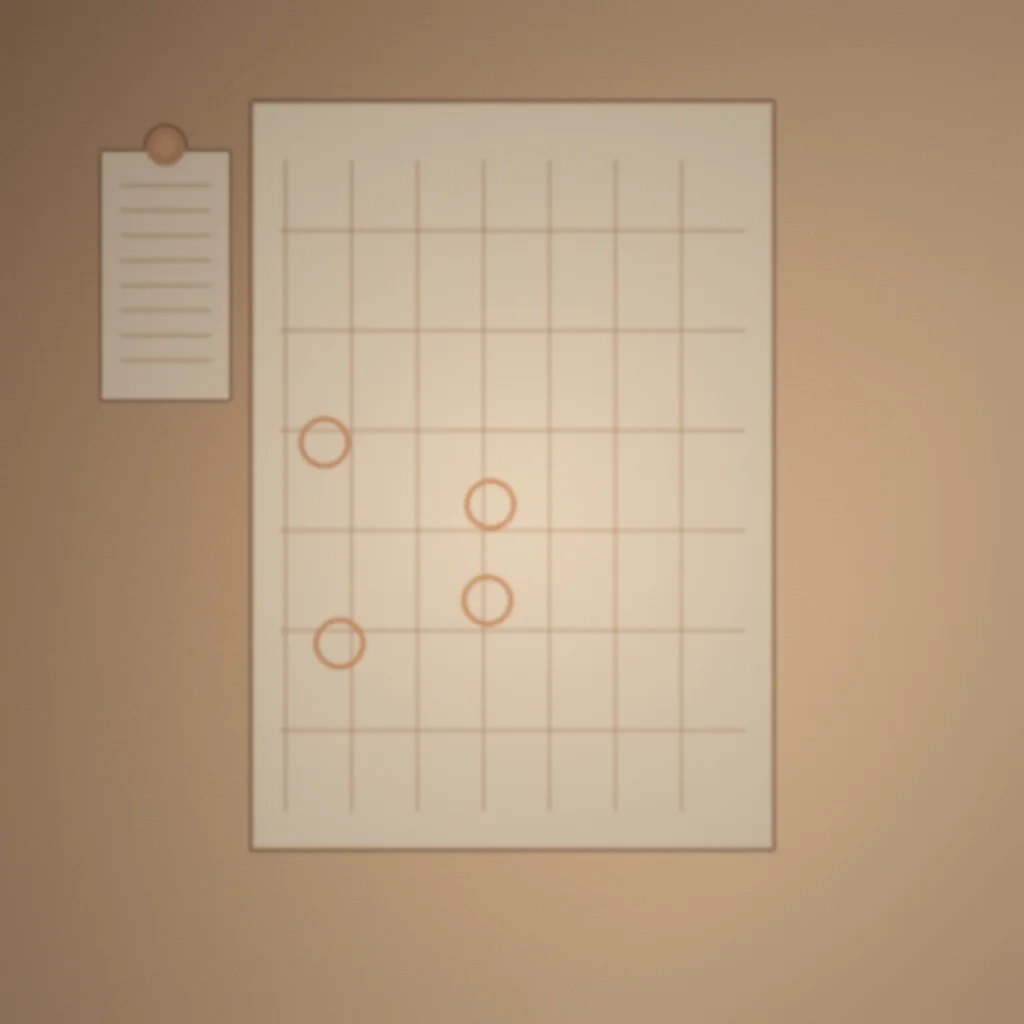 Calendar with scheduled date nights and babysitter contacts in golden tones