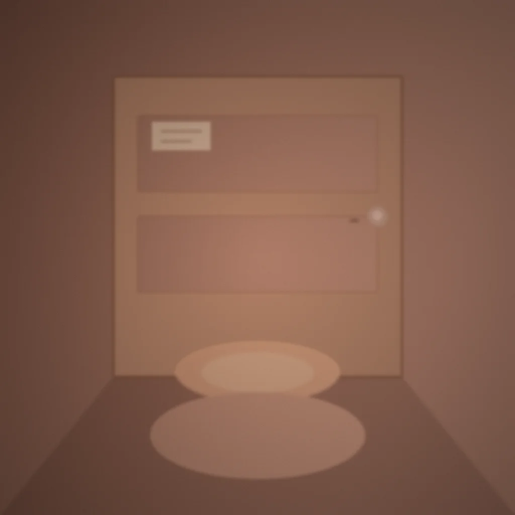 Closed bedroom door symbolizing privacy and boundaries between family and adult life