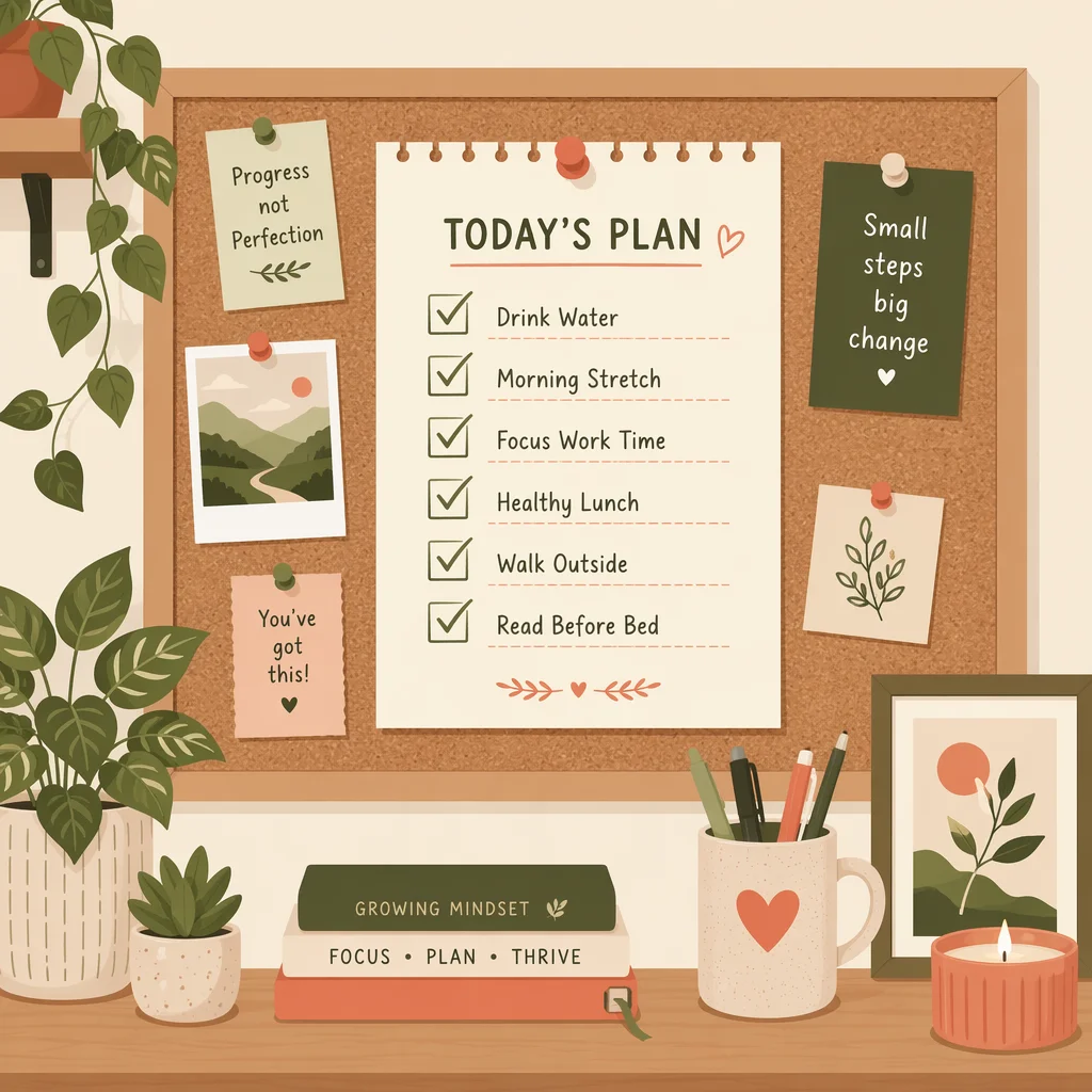 Checklist pinned to corkboard representing the practical debrief framework for couples