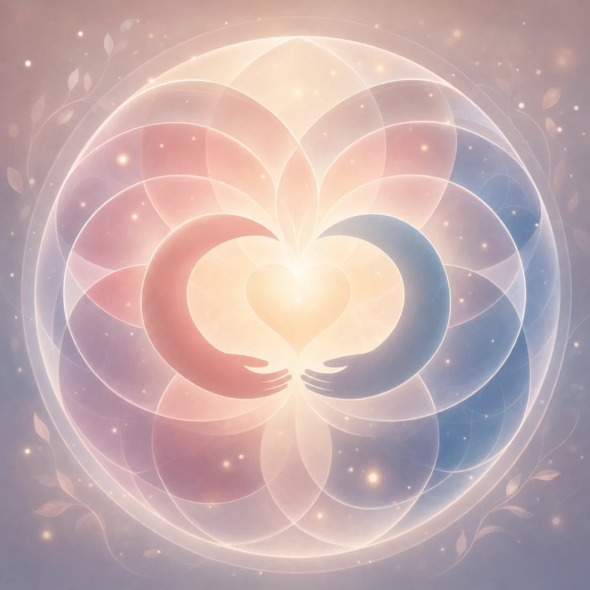 Abstract protective circle symbolizing safety created by a cuckold dating agreement