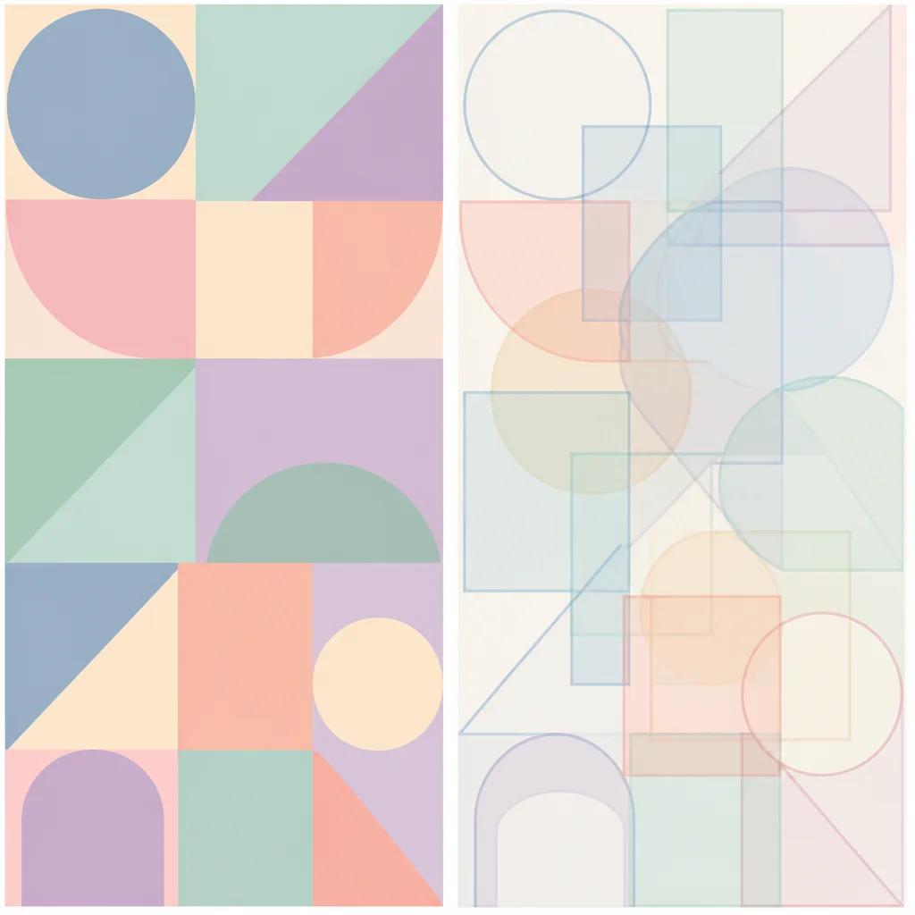 Geometric panels comparing closed shapes for don't ask, don't tell and open shapes for full disclosure in ENM