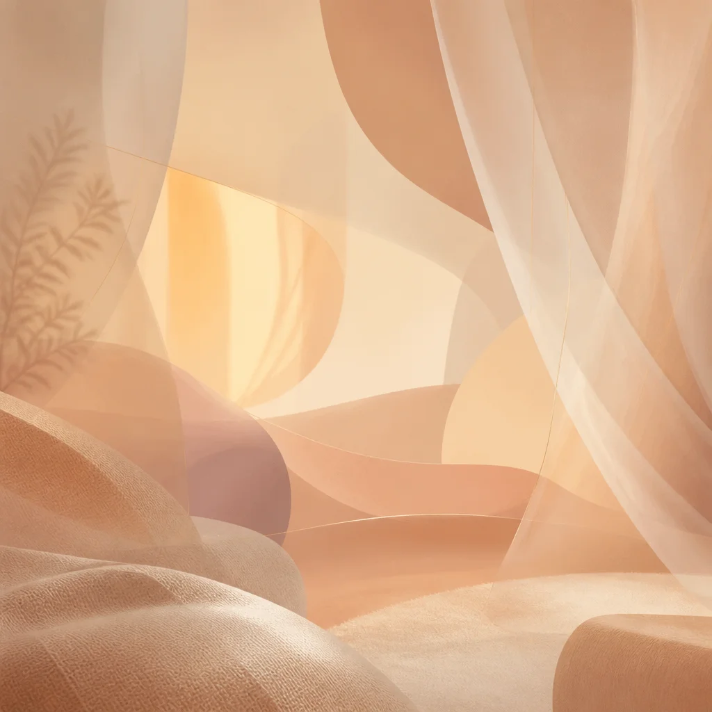 Abstract representation of a calm sensory environment with soft lighting and gentle textures