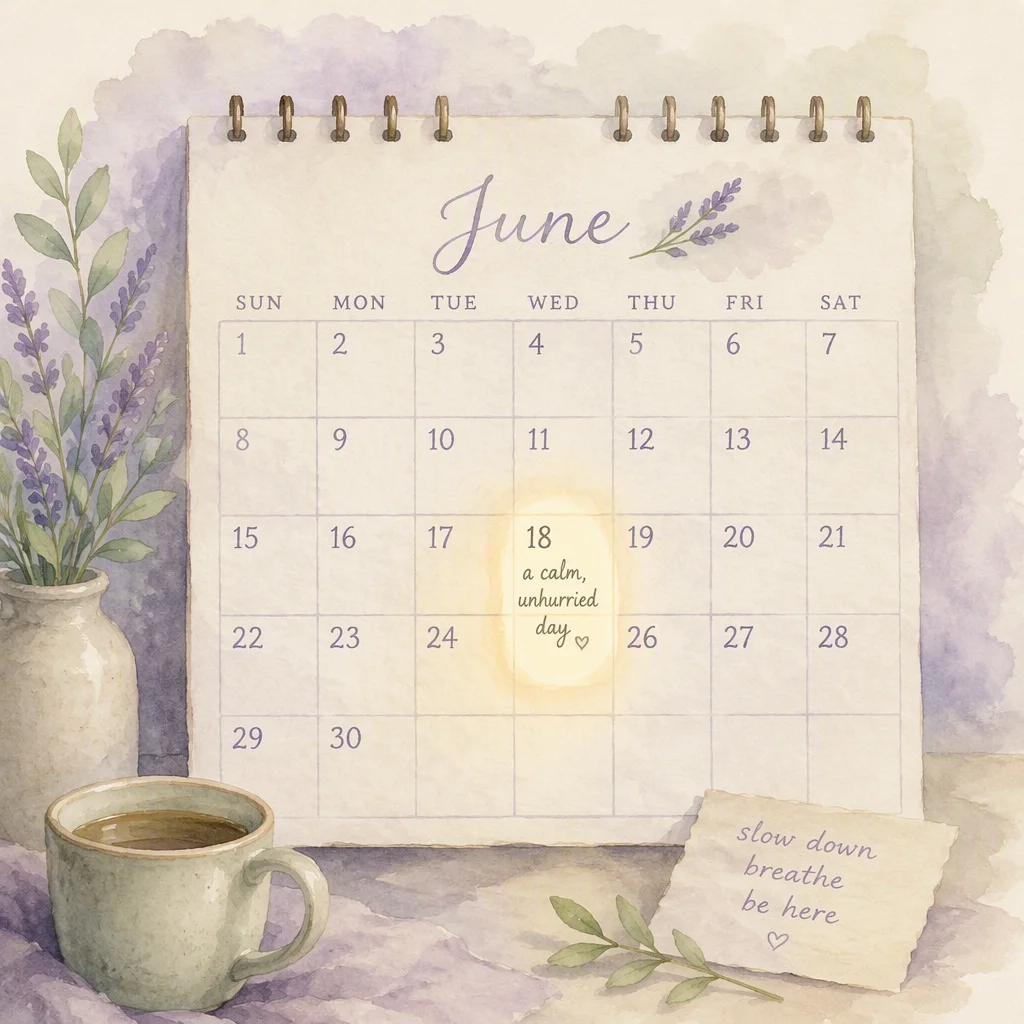Watercolor illustration of a calendar suggesting a calm time to discuss veto agreements