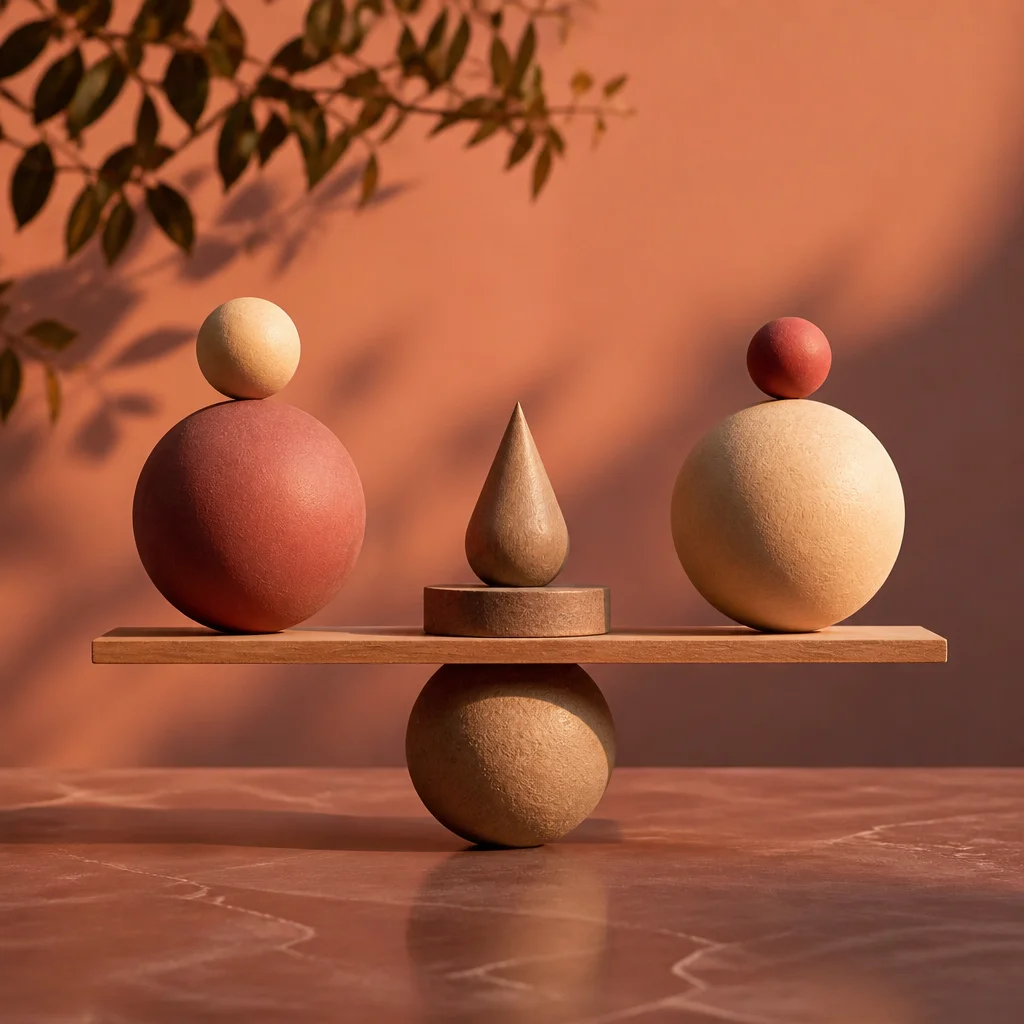 Two overlapping translucent circles in warm amber and gold tones representing couple dynamics and individual identity