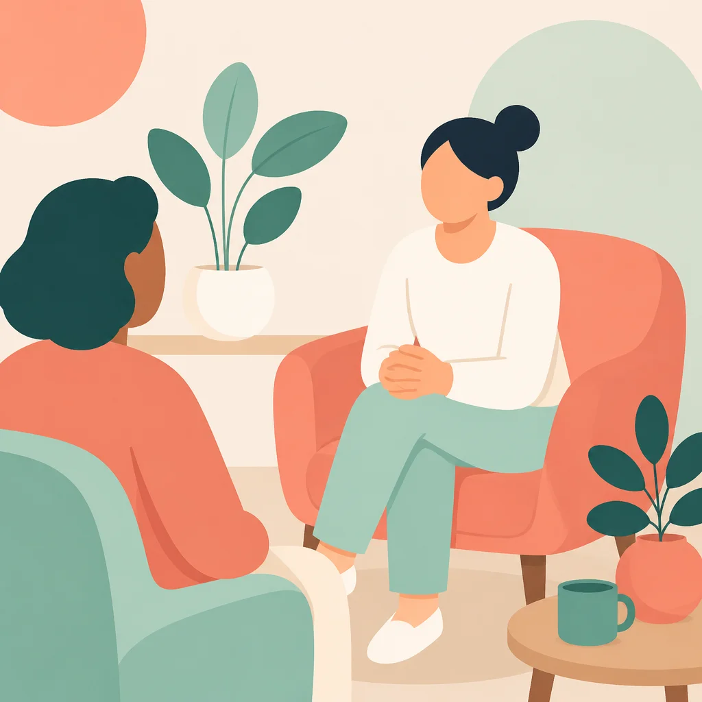 Geometric illustration of listening to a partner's fear behind a one penis policy