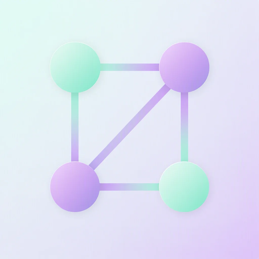 Four circles connected in a Z pattern representing a Z-quad configuration