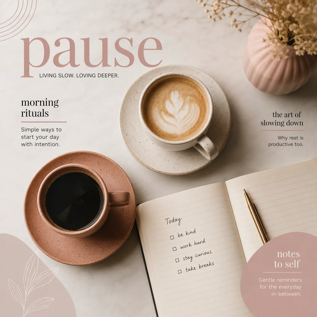 Two coffee cups beside an open notebook symbolizing a calm boundaries conversation
