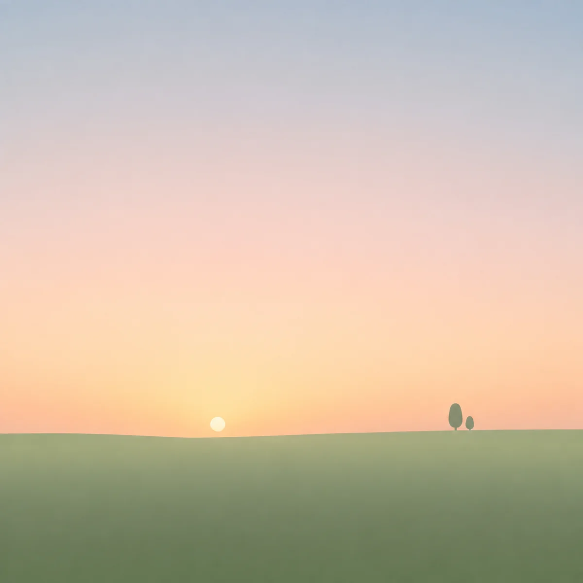 A pale dawn gradient above a low horizon line
