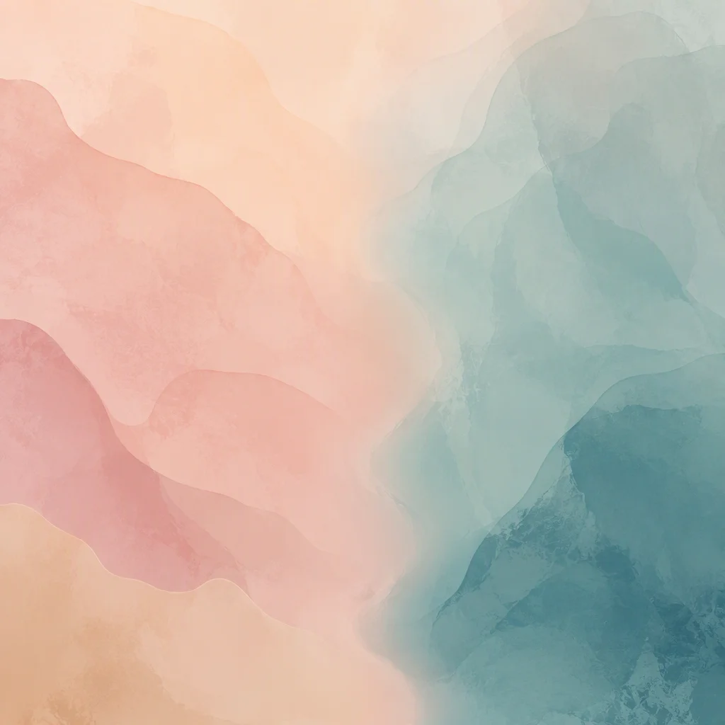 Soft abstract illustration of two colour fields meeting at one soft blurred boundary, representing boundaries that make closeness safer