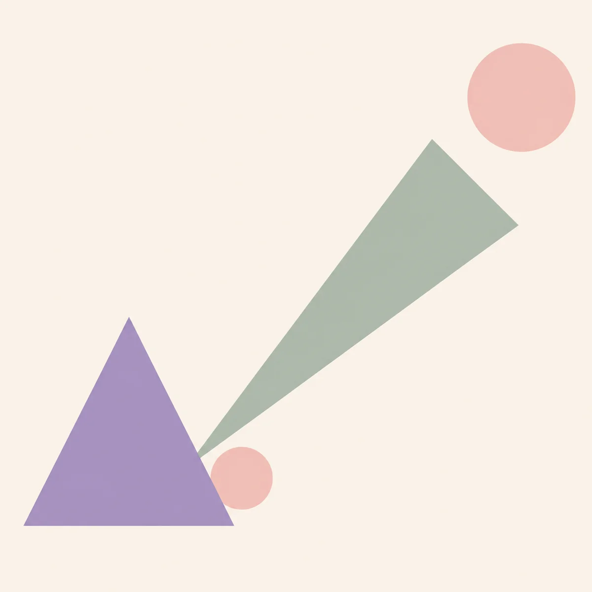 Two abstract geometric forms representing jealousy vs envy
