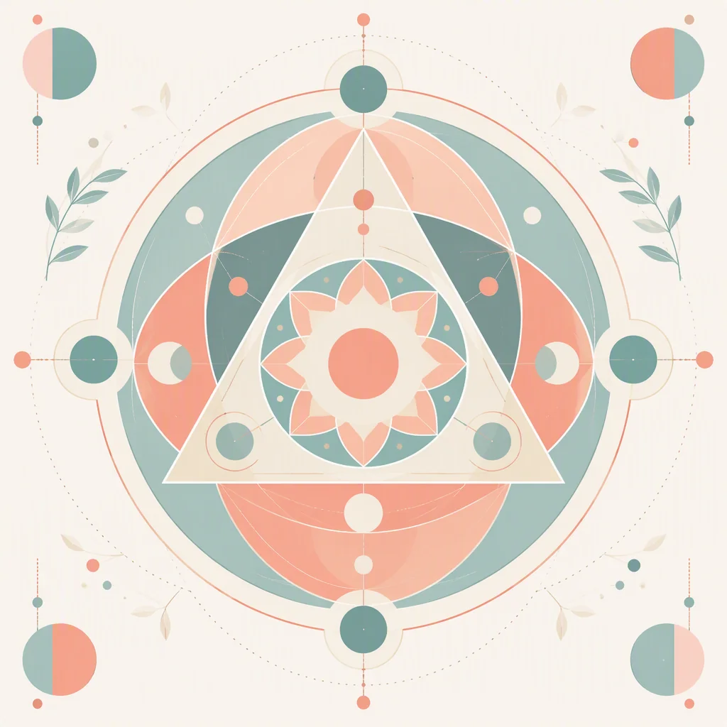 A balanced geometric mandala representing a slow and healthy relationship pace