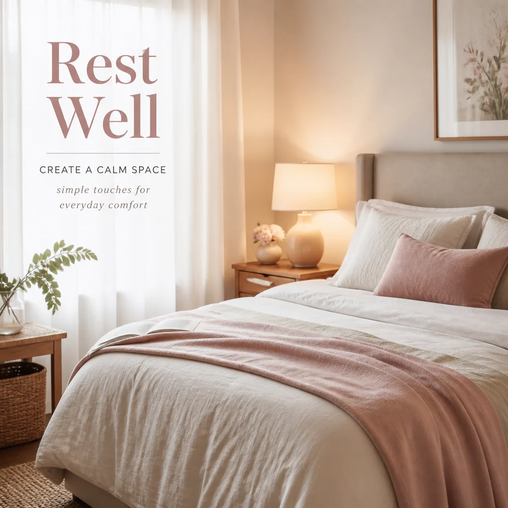 A serene, tidy bedroom representing a secure and restful space
