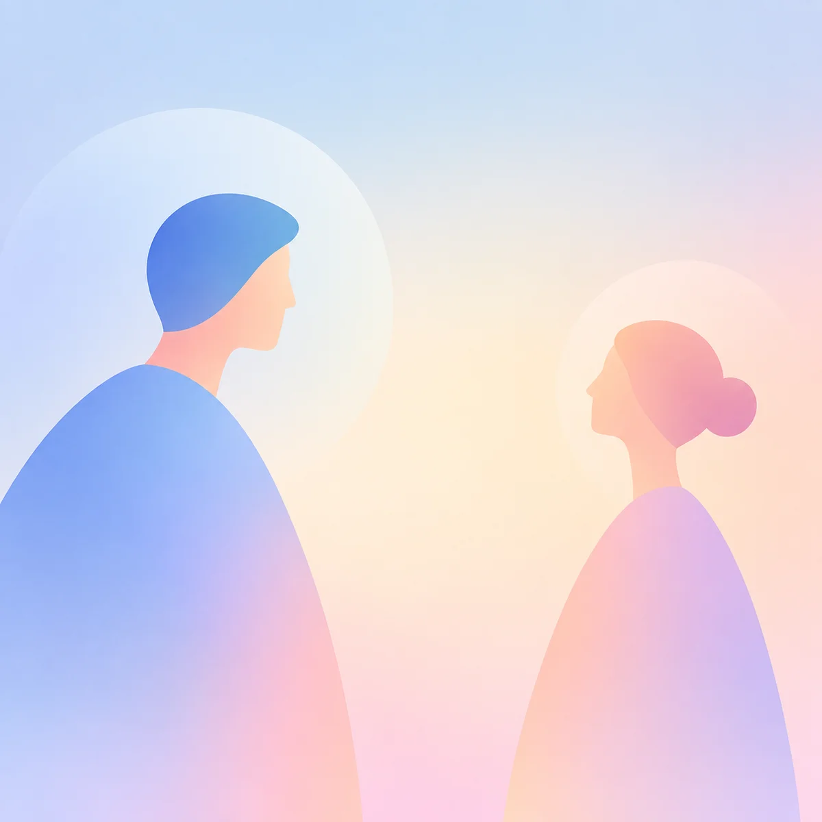 Libido mismatch illustrated as two abstract figures of different sizes facing each other