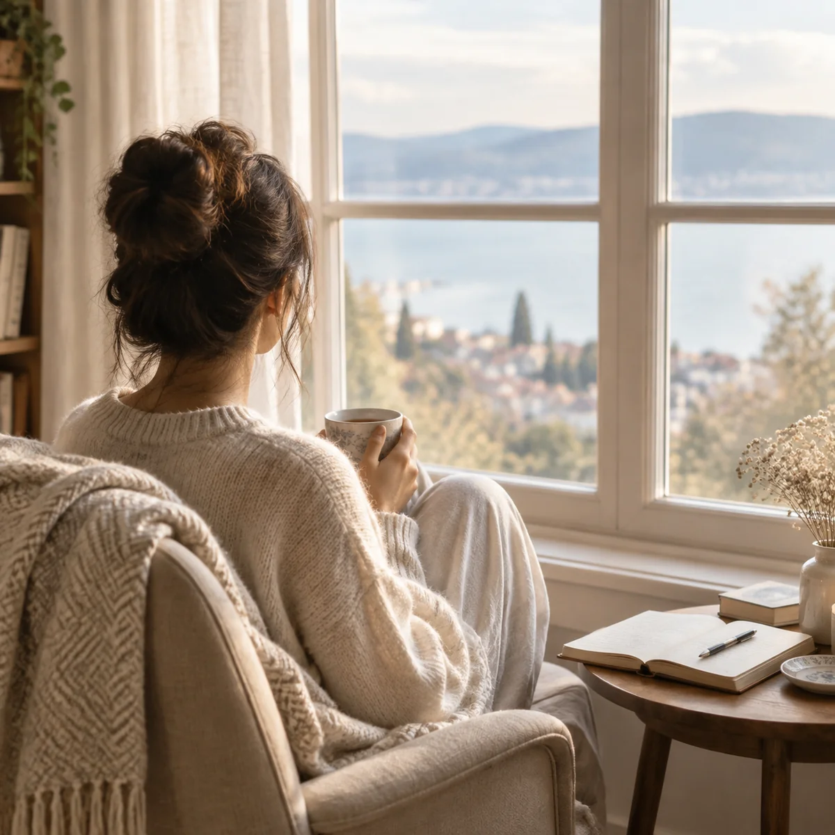 A person journaling alone, carrying invisible emotional work